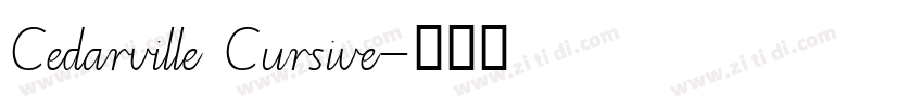 Cedarville Cursive字体转换
